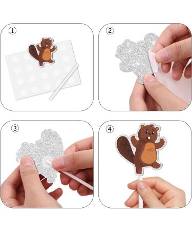 S-Cp-0060 Ice Cream Fruit Dessert Cupcake Topper Colorful Glitter Happy Birthday Sensory Pop Game Theme Decor Supplies Baby Shower Boys Girls Birthday Party Decorations - Buy Online on GoSupps.com