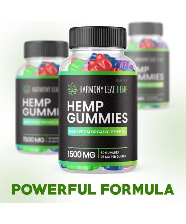 Harmony Leaf Gummies - Harmony Leaf Hemp Gummies Advanced Strength Formula Harmony Leaf Hemp Gummy with Premium Hemp 25mg Per Gummy Harmony Gummies 1500mg Per Bottle Hemp Supplement (60 Gummies) - Buy Online on GoSupps.com