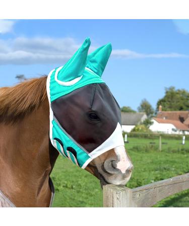 Apomoons fly mask horse UV protection Super Comfort Stretchy horse mask with ear protection fly hood horses fly mask Horse Fly Mask fly mask Shetty Large Eye Space (m)