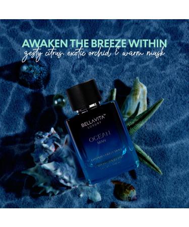 OCEAN Eau De Parfum for Men (3.48 fl. oz.) | Aquatic Perfume for Men | Notes: Aqueous Fresh Orchid Floral | Family: Citrus Marine Woody | Vegan & cruelty free - Buy Online on GoSupps.com