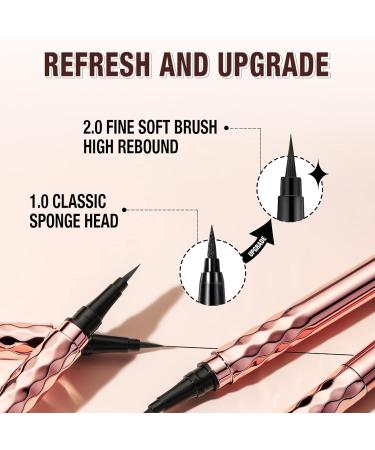 Rosarden Liquid Eyeliner - Super Thin Waterproof Black Eyeliner for Smudge Proof, Long Lasting Makeup - Buy Online on GoSupps.com