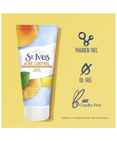 St. Ives Naturally Clear Apricot Scrub - Blemish Control 6 oz (Pack of 5) | International Shipping Available - Buy Online on GoSupps.com