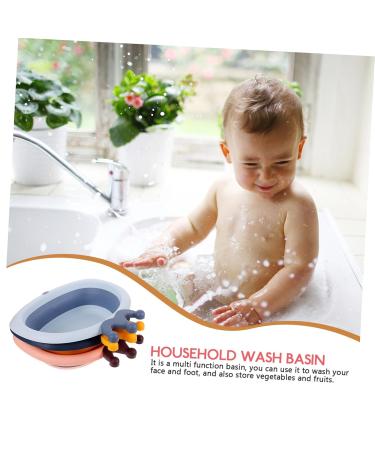 Toyvian Folding Wash Basin Set - 3 Pieces Baby & Foot Bath Portable & Collapsible - Ideal for International Shipping - Buy Online on GoSupps.com
