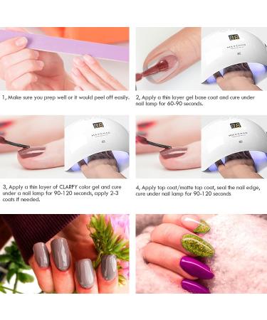 CLARFY 10ML Gel Nail Polish Kit 20+3 Spring Summer UV Nail Polish with Base Matte and Glossy Top Coat Set Red Pink Purple Blue White Safe Nail Polish for Nail Art Home DIY Salon Gifts for Girl - Buy Online on GoSupps.com