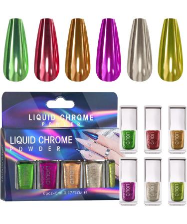Lot de 6 poudres holographiques pour ongles - D coration artistique - Manucure - Facile appliquer - Pour femme 01Style - Buy Online on GoSupps.com