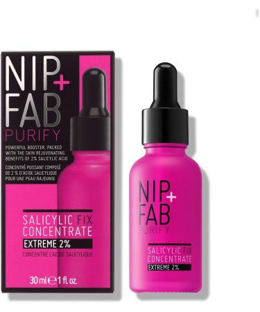 Nip + Fab Salicylic Acid Concentrate Extreme 2% | Salicylic Acid Serum | Niacinamide | BHA Acid | Vitamin B3 | Smoothing | Pore Minimizing | 30 ml - Buy Online on GoSupps.com