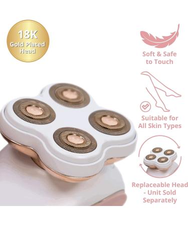 Finishing Touch Flawless Legs Replacement Heads - 18 Carat Gold Single Pack - Buy Online on GoSupps.com