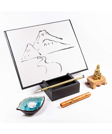 Meditation Gifts Buddha Drawing Board - Woman Relaxation Gifts Man Zen Gifts Zen Decor Office Home Zen Garden Relaxing Art Water Painting Board Unique Stress Relief Birthday Gifts for Adults Him Her