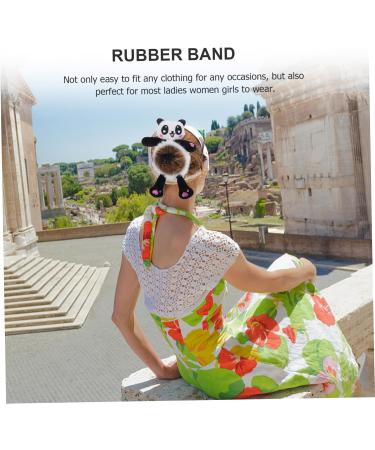 minkissy Giant Panda Head Rope Elastic Hair Band Hair Rubber Hair Elastics Scrunchies Tie Black Tiara Animal Decor Hair Decor Black Trim Black Hair Bands Hair Spray Cute Fabric Miss - Buy Online on GoSupps.com