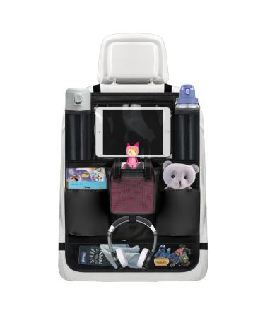 Car Organiser with Holder for Toniebox and Bag for Tablet Car Seat Back Cover Seat Back Organiser for Tonie Characters Car Accessories for Kids Black 1 Piece