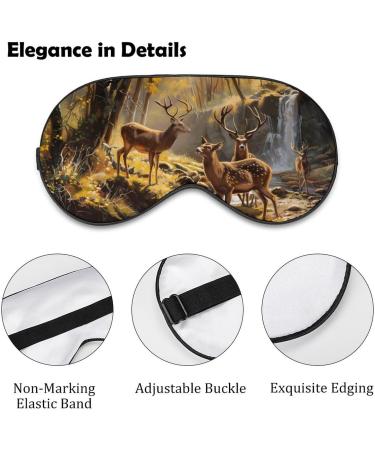 Jungle Hunting Deer Soft Sleep Mask - Adjustable Light Blocking Eye Mask for Men & Women - Buy Online on GoSupps.com