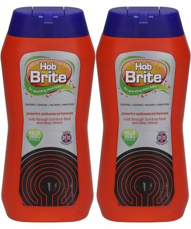 Hob Brite Hob Cleaner Cream 2X 250 ML Ceramic Electric Halogen and Induction Hob Cleaner with Degreaser Sponge (Pack of 2) - Buy Online on GoSupps.com