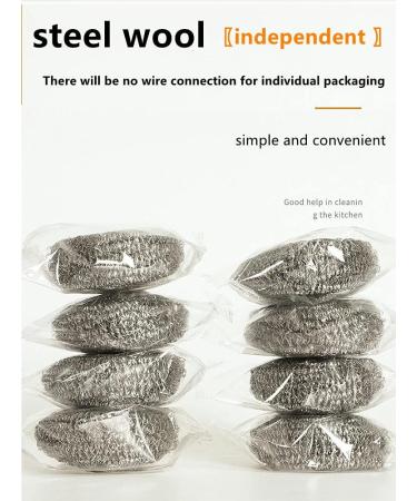 PGLY Stainless Steel Kitchen Cleaning Brush Pot Steel Ball Cleaning Washing The Dishes Stainless Steel Dish Brush Pot Cleaning Ball Kitchen Home not to Drop Wire Steel Wire Ball Independent Packing - Buy Online on GoSupps.com