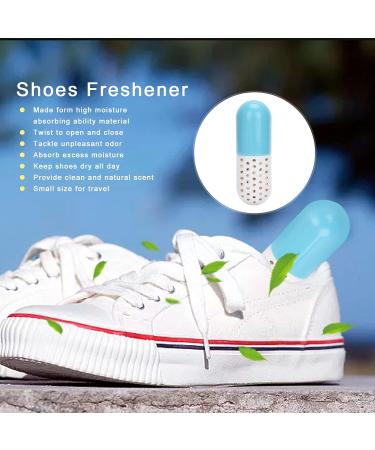 Natural Shoe Deodorizer - Small Size, Long Lasting Odor Eliminator - Blue and White - Buy Online on GoSupps.com
