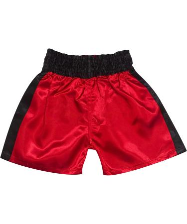 Siamkick Youth Light Muay Thai Shorts for Kids | X-Small Red & Black | Boxing Kickboxing MMA Training Trunk for Boys and Girls (4-12 Years) - Buy Online on GoSupps.com