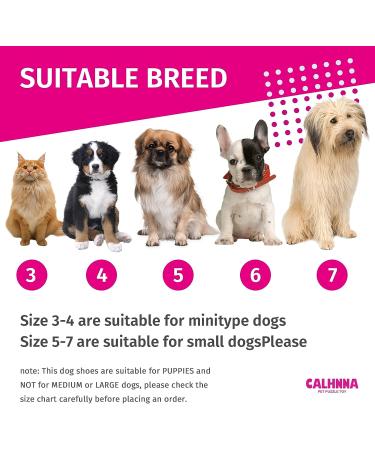 CALHNNA Dog Snow Boots for Small-Medium Dogs | Pink Anti-Slip Paw Protectors with Socks | Size-3 (Width 1.18) - Buy Online on GoSupps.com