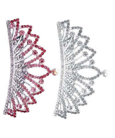 Beaupretty Kids princess Photo Shooting Tiara queen tiara girls rhinestone tiara girls headband Girl Birthday kids tiara comb girl hair jewelry Mini Tiara Korean hairpin girl Queen