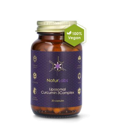 NaturLabs Liposomal Curcumin 3COMPLEX Turmeric extract capsules 95% absorption capacity vegan & natural patented LipoCellTech technology 30 high-dose capsules with turmeric active ingredients
