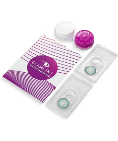 Shop Natural Blue Silicone Comfort Contact Lenses - 1 Pair (14.50mm) + Free Container | GlamLens - Buy Online on GoSupps.com