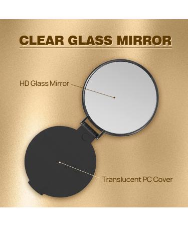 Qislee Compact Mirror Bulk Set - Round Makeup Mirror for Purse (Black) - Pack of 4 - Buy Online on GoSupps.com