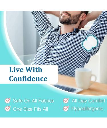 50 Pack Disposable Armpit Sweat Pads for Women and Men - Underarm Shields for Sweating - Sweat Adhesive Protection - Buy Online on GoSupps.com