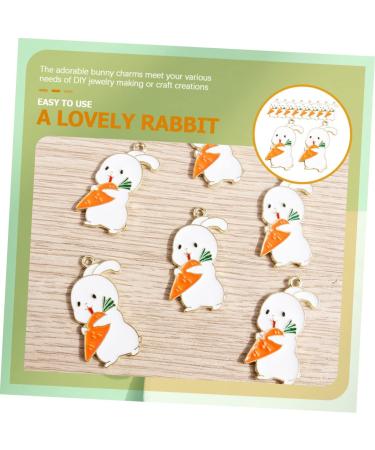 TEHAUX 50 Pcs Rabbit Bunny Charm Bracelet Amulet Charms Bracelet Pendant Bunny Craft Charms Necklace for Teen Girls Bunny Charms for Jewelry Making Alloy Food Teaching Aids - Buy Online on GoSupps.com