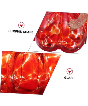Ciieeo 2pcs autumn desktop with lights glass pumpkin jar American Country decorate glass pumpkin decorations Collection desk with cover dispenser manual Redx2pcs 12.5x12.5cmx2pcs - Buy Online on GoSupps.com
