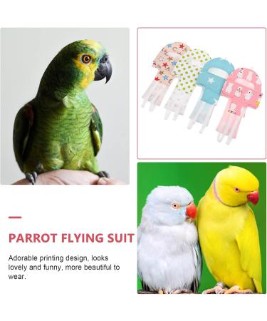 Ukco 4PCS Washable Reusable Bird Diaper Flight Suit - Parrot Urine Wet Suit for Ara Budgie & Cockatiel - Perfect for Pet Care - Buy Online on GoSupps.com