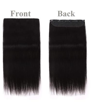 Sego Clip-In Hair Extensions - Thick 7A 100% Real Human Hair - Remy Smooth Black #1 - 22 (55cm) - 100g - Buy Online on GoSupps.com
