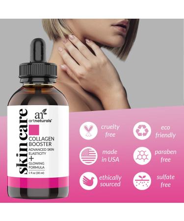 Artnaturals Collagen Booster 1 fl oz - Revitalize Skin & Promote Youthful Glow - Buy Online on GoSupps.com