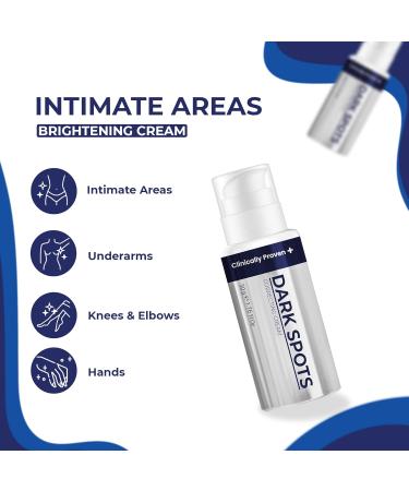 Dark Spot Remover Cream for Intimate Areas | Target Discoloration on Inner Thighs Armpits Elbows & More | Glycerin Citric Acid & Chrysin | Made in Italy - Buy Online on GoSupps.com