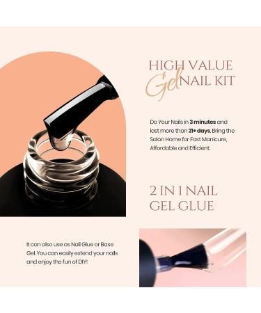 Beetles Acrylic Nail Tips Kit: 15ML Glue Gel, Long Coffin False Nails, UV LED Lamp DIY Nail Art Set - Buy Online on GoSupps.com