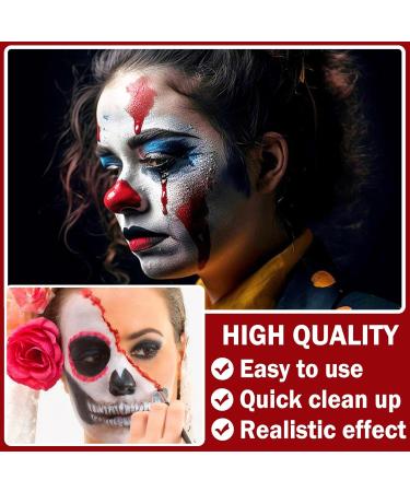 Realistic Fake Blood Cream - Washable Halloween Makeup for Costumes | Zombie Vampire Clown Cosplay - Buy Online on GoSupps.com