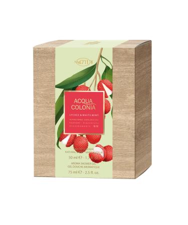 4711 Acqua Colonia Lychee and White Mint by Muelhens for Unisex - 2 Pc Gift Set 1.7oz EDC Spray 2.5oz Shower Gel