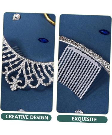 Beatifufu Crown Side Hair Comb The Crown Wig Tiara Hair Accessory for Girls Rhinestone Barrettes for Women Bride Hair Comb Clip Headdresses for Women Wedding Hair Comb Wedding Crown Hairpin - Buy Online on GoSupps.com