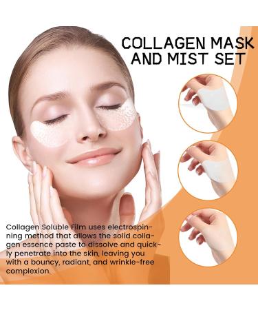 Yidkx Korean Soluble Collagen Film Set | Highprime Collagen Mask & Mist for Radiant Skin (1 Set) - Shop Internationally - Buy Online on GoSupps.com