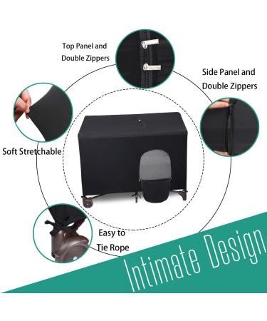 LLYWCM Crib Blackout Cover - Pack and Play Travel Crib Canopy - Stretchy Breathable Baby Netting Cover/Tent for Indoor or Outdoor Portable Playard to Sleeping or Play black 1 - Buy Online on GoSupps.com