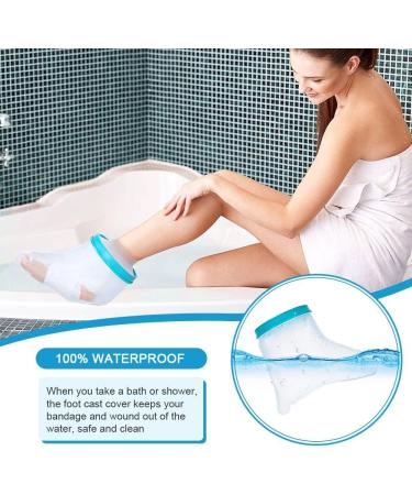 Waterproof Foot Cast Cover for Adults - Reusable 11 Inch Shower Boot Bag for Ankle Leg Cast Bandage, Keep Wounds Dry and Protected - Buy Online on GoSupps.com