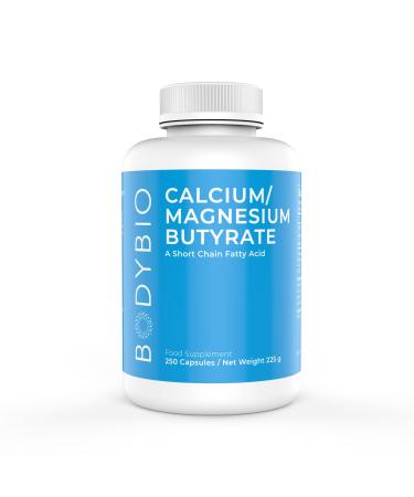 BodyBio Calcium/ Magnesium Butyrate 250 Non-GMO Capsules