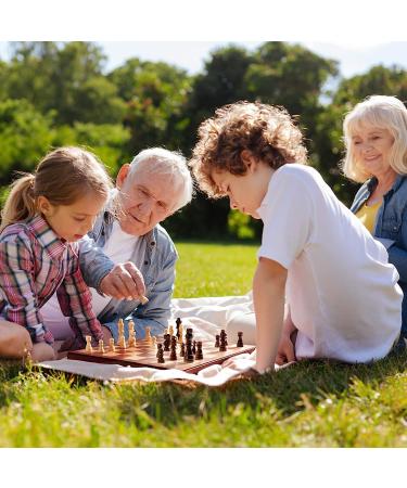 Wooden Chess Set 15 Board Game with 2 Storage Bags, Extra Queens - Ideal Gift for Men and Dad - Buy Online on GoSupps.com