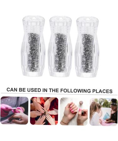 Beatifufu 3 Boxes Nail Art Accessories Nail Tech Accessories DIY Manicure Ornament Mini Nail Crystals Micro Pixie Nail Art Nail Embellishments Rhinestone Nail Beads Metal Bottled 3D Resin 6x2.5cm - Buy Online on GoSupps.com