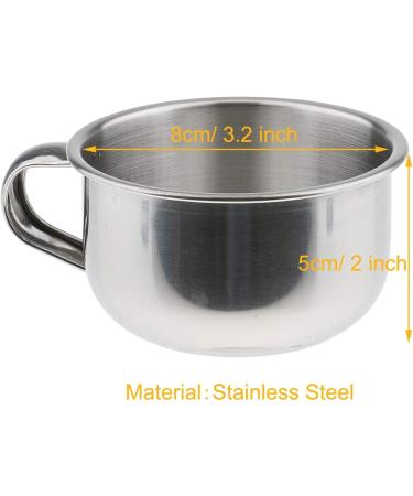 KANGIRU 8cm Metal Barber Shine Beard Soap Dish - Durable Stainless Steel Shaving Bowl for Men | Premium Shaving Mug & Brush Holder - Buy Online on GoSupps.com