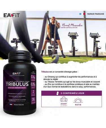 EAFIT - Tribulus - Tribulus terrestris - Boost performance tone and vitality - Plants minerals and vitamins - 90 tablets - Buy Online on GoSupps.com