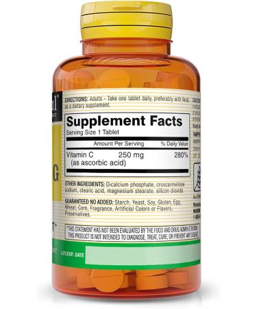 Mason Natural Vitamin C 250mg - Immune System Support & Antioxidant - 100 Tablets x 3 - Buy Online on GoSupps.com