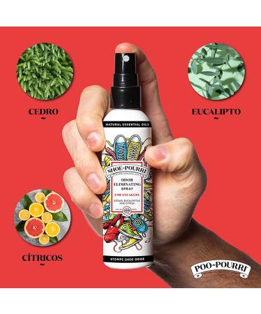 Shoe-Pourri White Shoe Odor Eliminating Spray 2 oz - Freshen Your Shoes Instantly! - Buy Online on GoSupps.com
