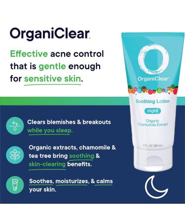 Soothing Facial Lotion | Calming Night Cream for Blemishes & Breakouts | Gentle Vegan Formula | 90 Day Supply - 3 oz - Fragrance & Cruelty Free - Buy Online on GoSupps.com