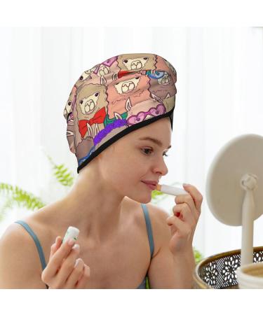 Cute Lamas Microfiber Hair Towel Wrap - Super Absorbent Coral Velvet Quick Dry for Long Curly & Thick Hair - Ideal for Women - Buy Online on GoSupps.com