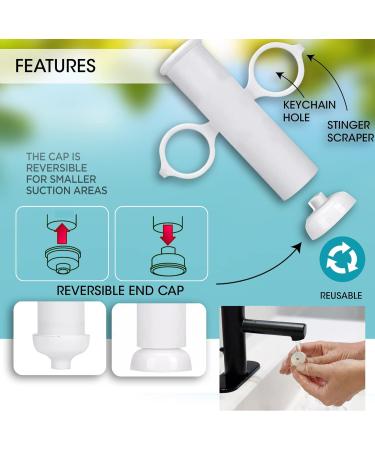 Painless Insect Bite Relief Tool - Suction Remover | Fast Itch and Swelling Relief - White (Pack of 2) - Buy Online on GoSupps.com
