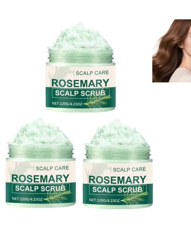 ZHJZGS Rosemary Scalp Scrub - Exfoliating Treatment for Dandruff and Oily Scalp 120g / 4.23oz Soothing Exfoliating and Deep Cleansing with Rosemary Oil (3PCS)