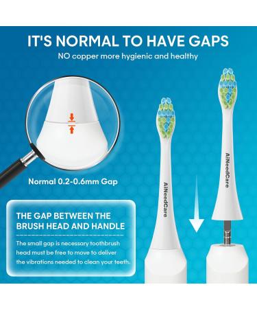 Toothbrush Replacement Heads for 7AM2M AM101/AM105 Electric Toothbrush - 12 Pack Soft Bristles - Buy Online on GoSupps.com